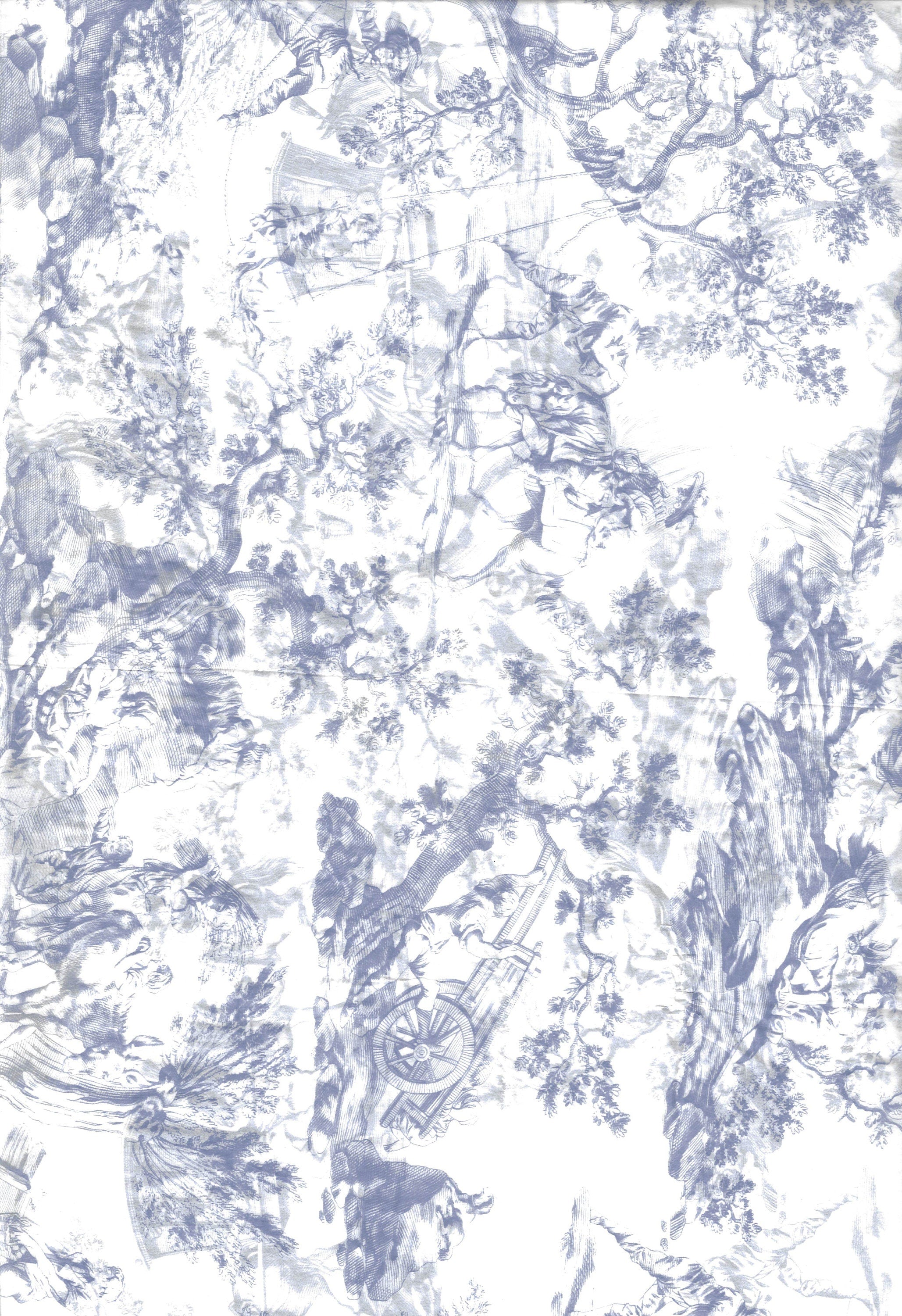 Empire Toile de Jouy Large Format Decoupage Paper for Furniture Art