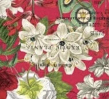 Exotic Flowers Decoupage Napkin