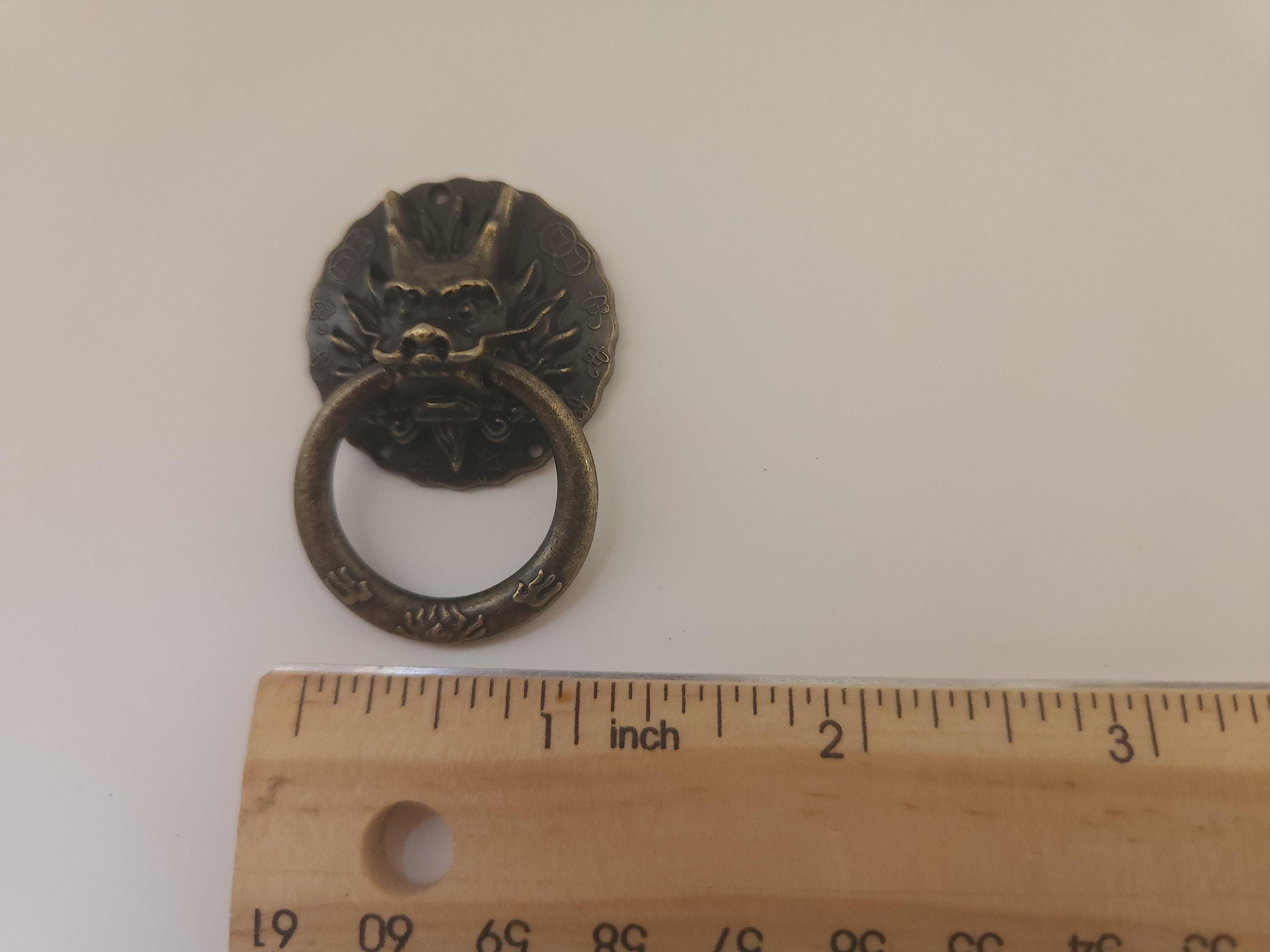 Dragon Head Ring Pulls In Antique Bronze