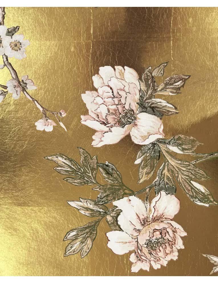 Gilded Oriental Flowers