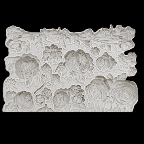 Roses Bas Relief Silicone Mold