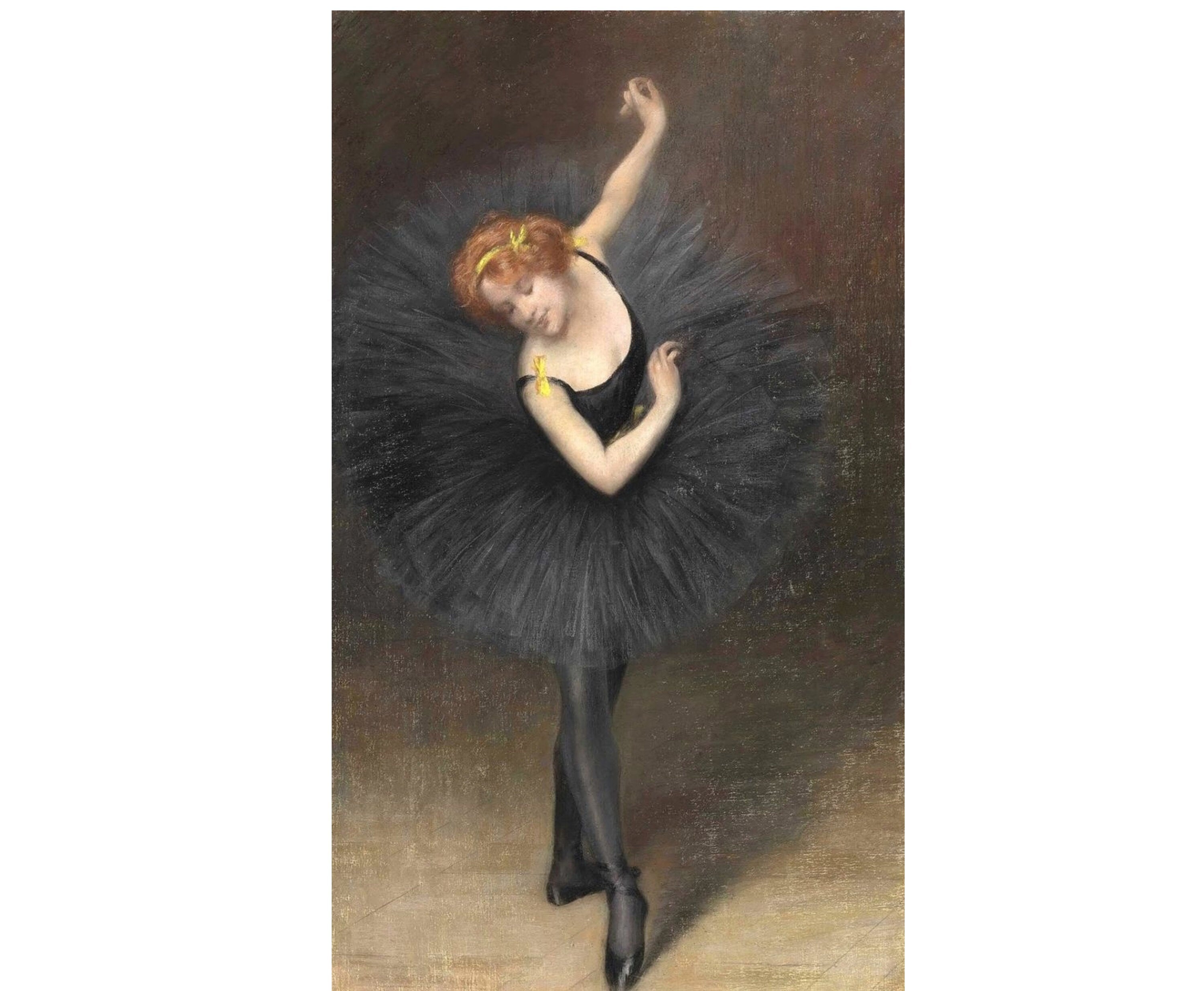 Balerina in Black Large Decoupage Paper