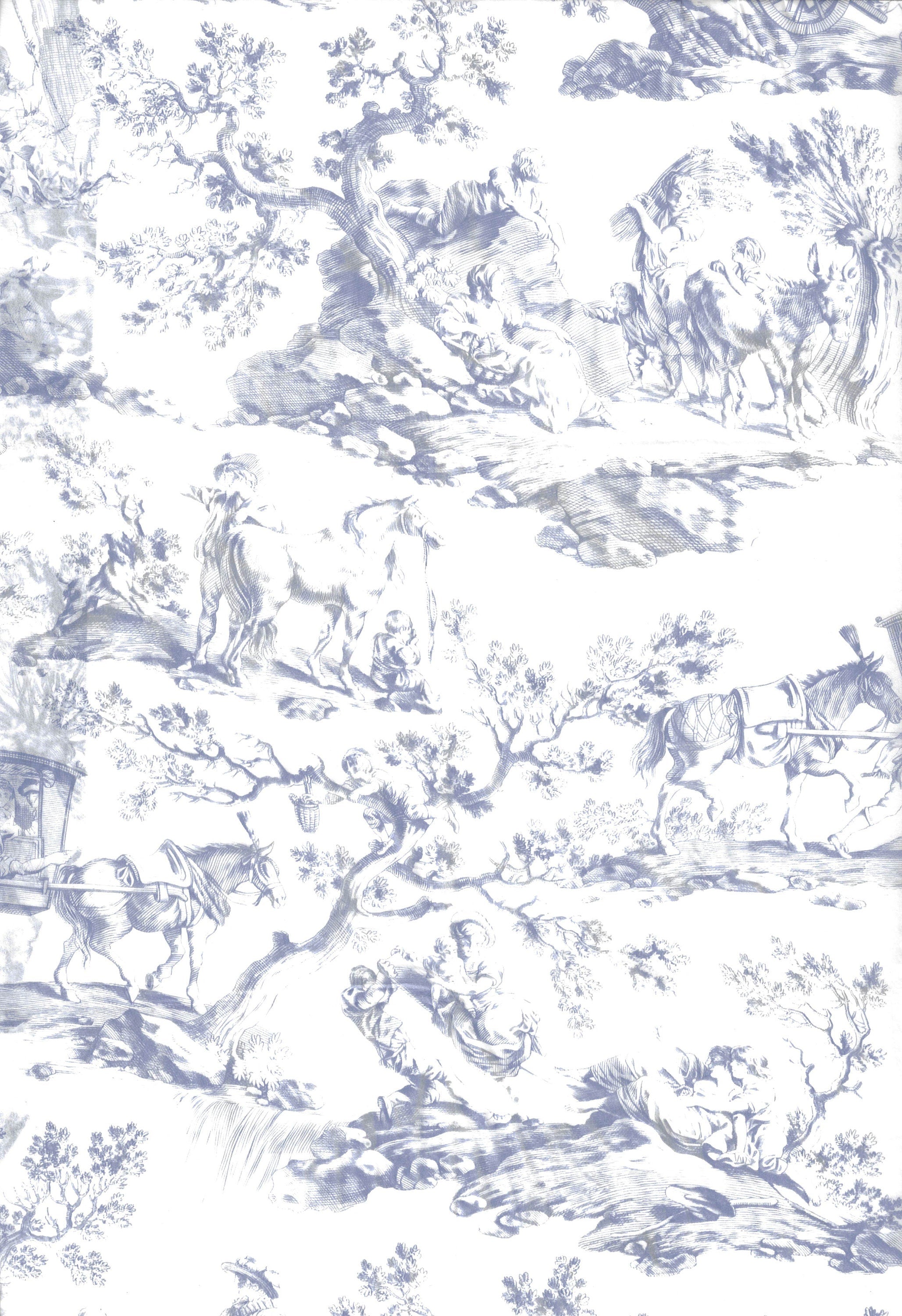 Empire Toile de Jouy Large Format Decoupage Paper for Furniture Art