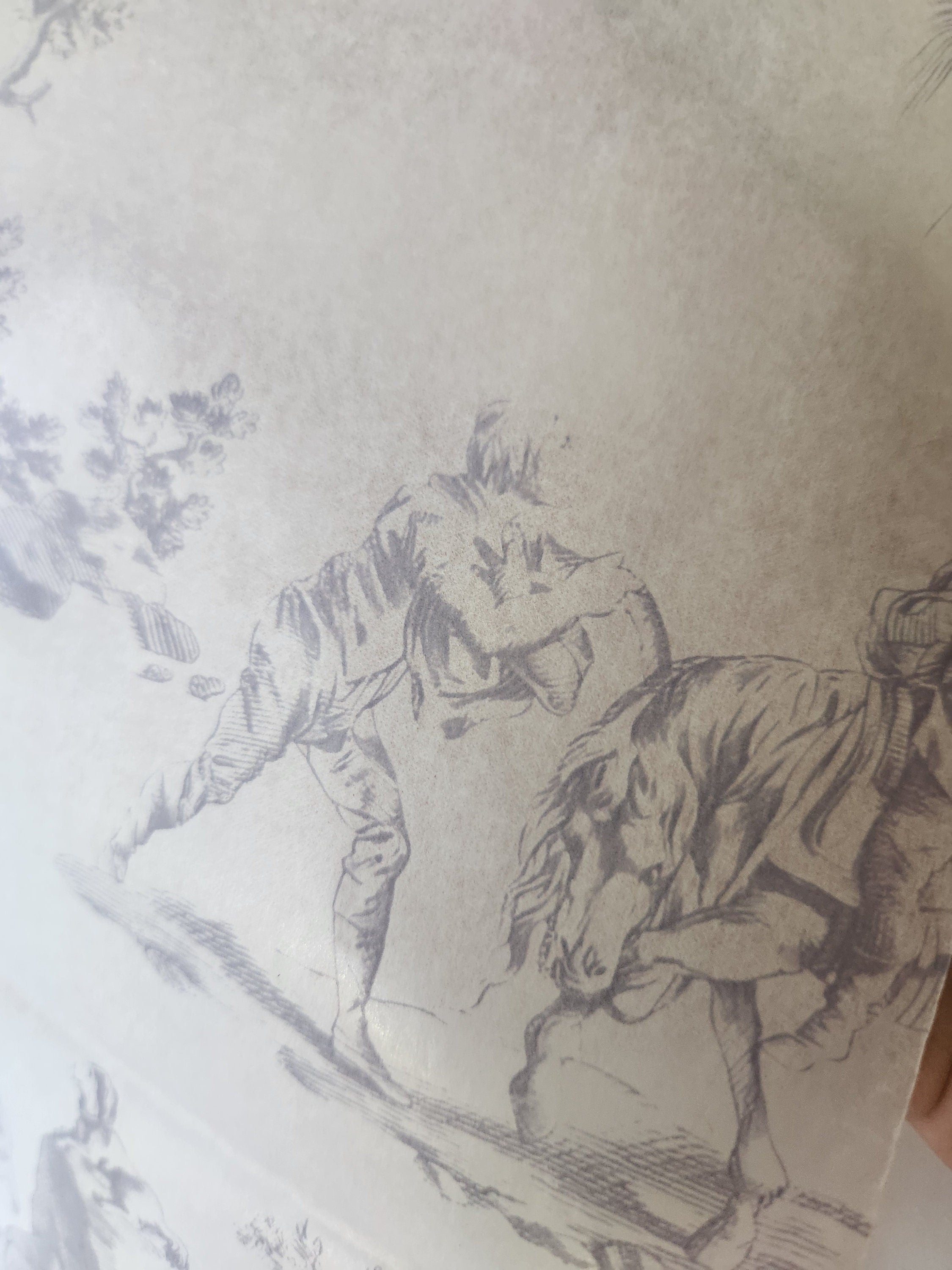Empire Toile de Jouy Large Format Decoupage Paper for Furniture Art