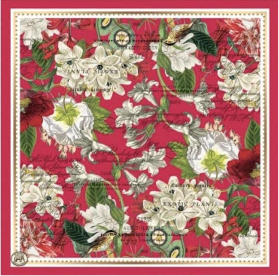 Exotic Flowers Decoupage Napkin