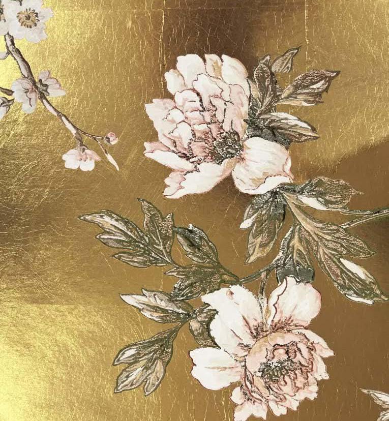 Gilded Oriental Flowers