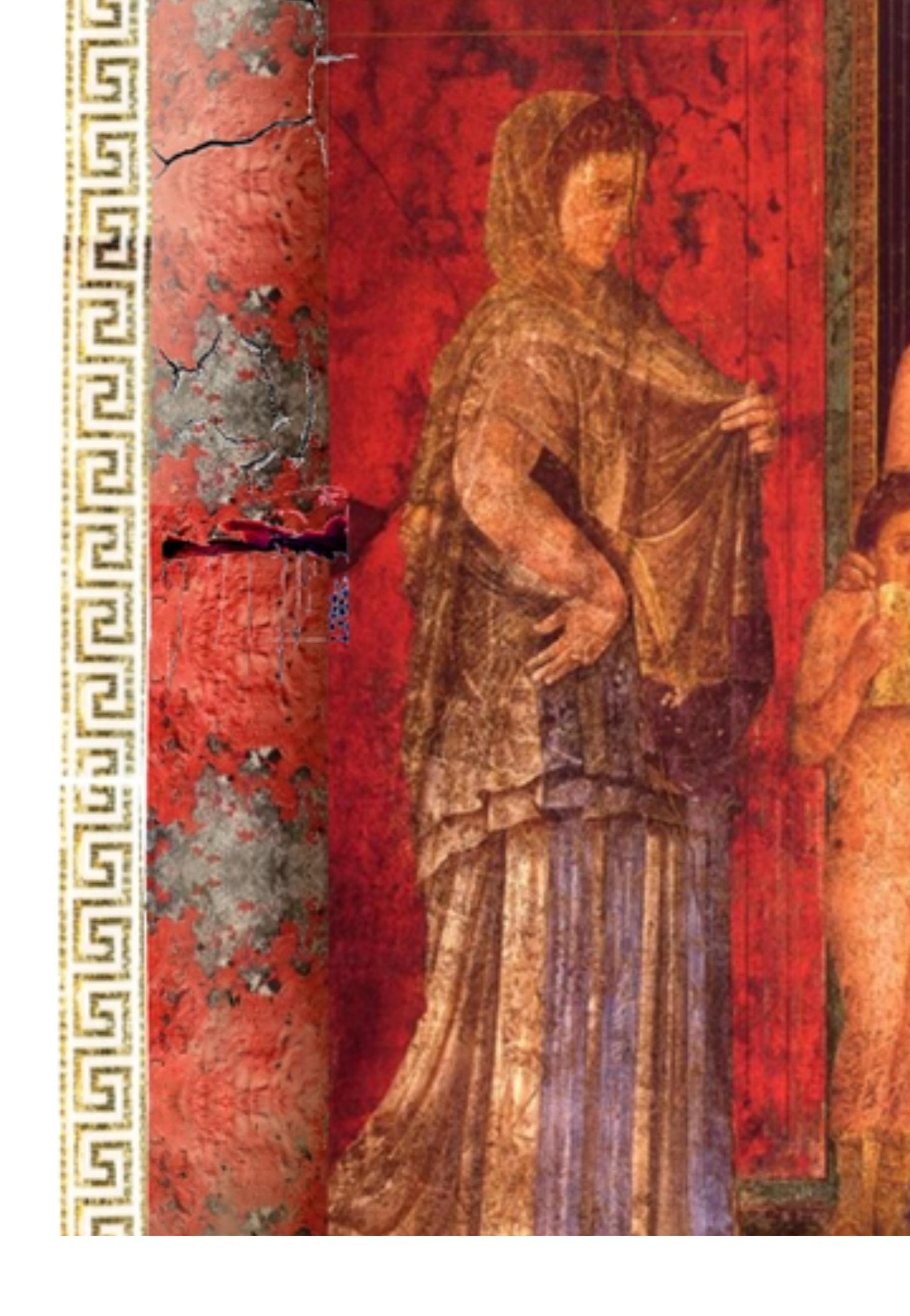 Pompeii Fresco Antiqued Decoupage Paper